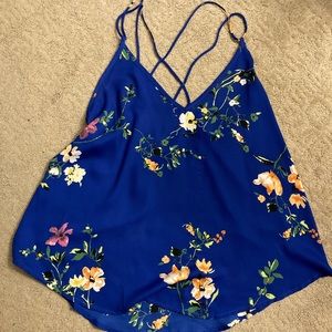 Small blue floral blouse